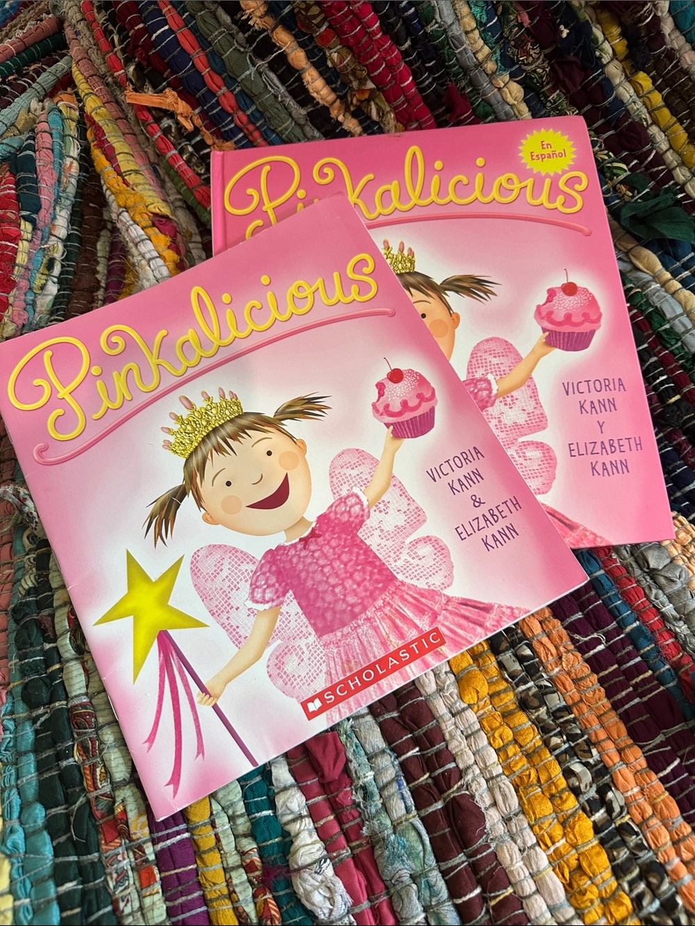 Pinkalicious English Spanish Bilingual Book Set Español Hardcover + Paperback